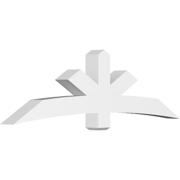 Ekena Millwork Alberta Architectural Grade PVC Gable Bracket, 84"W x 24 1/2"H x 6"D x 6"F, 7/12 Pitch GBP084X25X0606ALB00 - main